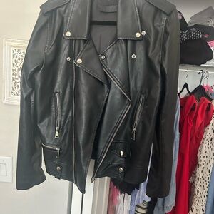 Black Leather Biker Jacket